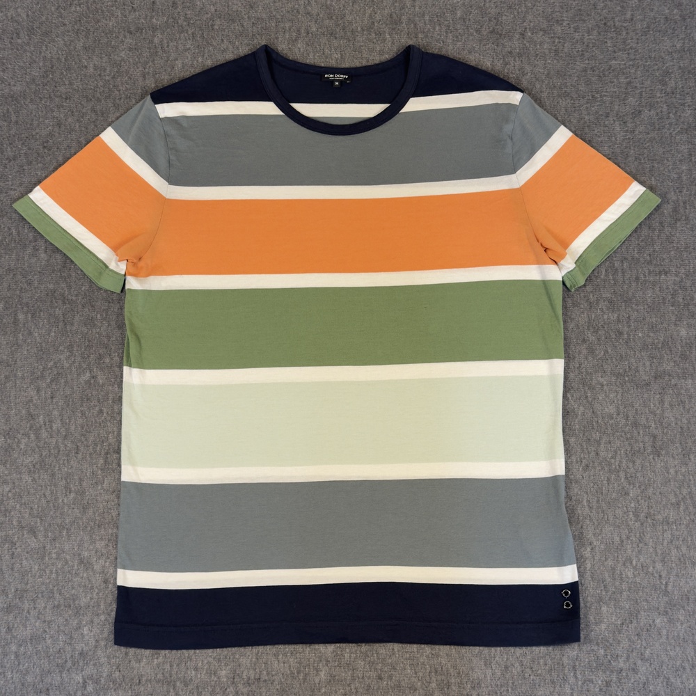 Ron Dorff Shirt Mens Medium Multicolor Stripe Crewneck Tee T-Shirt Portugal